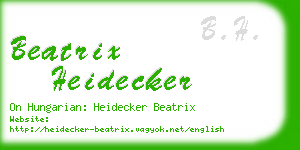 beatrix heidecker business card